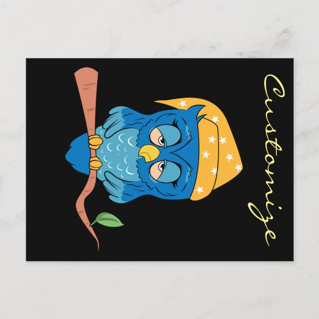 Schlaue Owl Thunder_Cove Postkarte (Vorderseite)