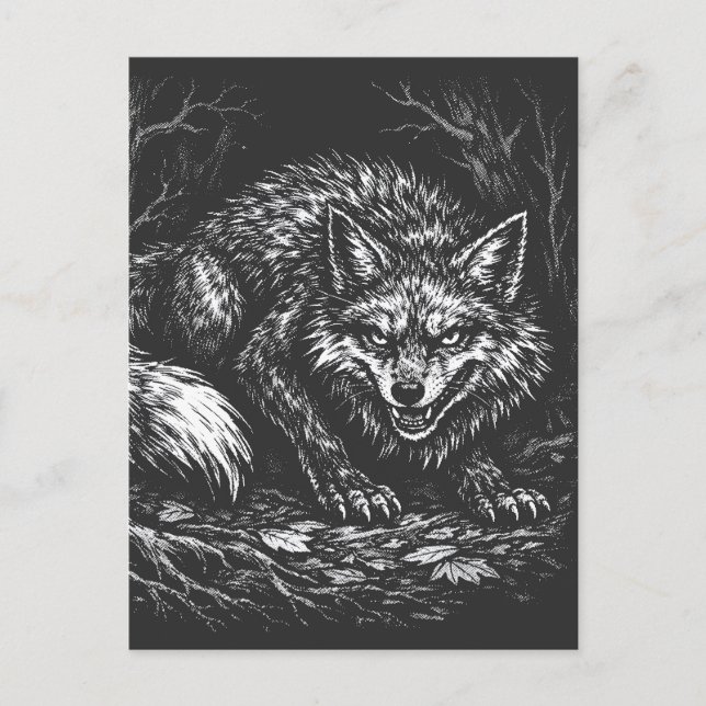 Schlauer Wald Fuchs — von BurnsInHell Postkarte (Vorderseite)