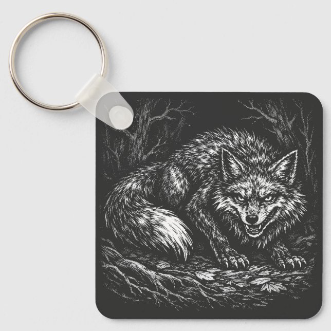 Schlauer Wald Fuchs — von BurnsInHell Schlüsselanhänger (Vorderseite)
