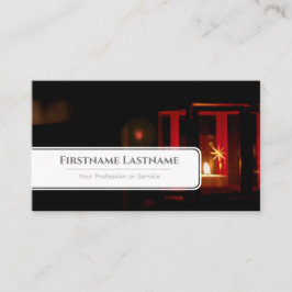 Schlaues Kerzenlicht für atmosphärische Event-Mana Visitenkarte