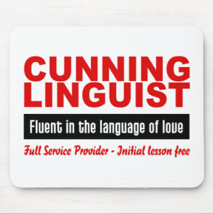 Schlaues Linguistgewohnheit mousepad