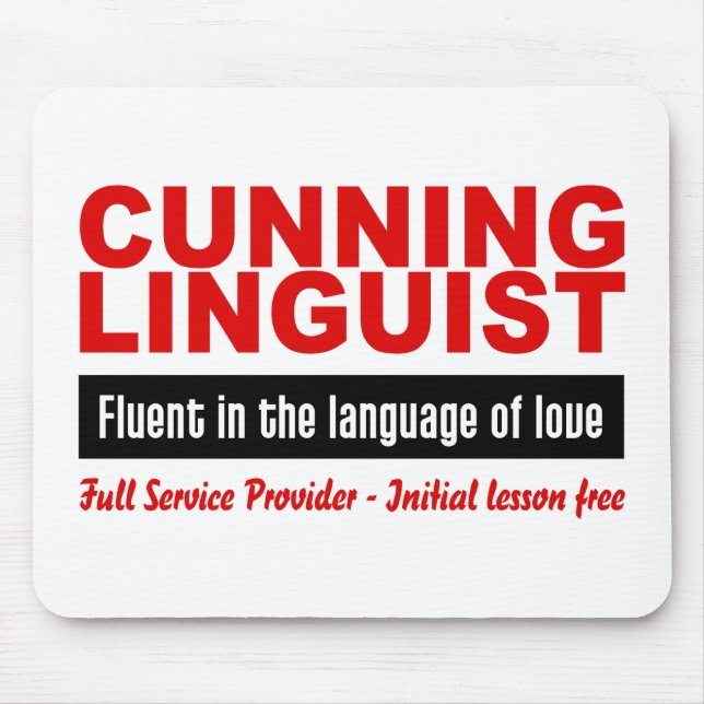 Schlaues Linguistgewohnheit mousepad (Vorne)