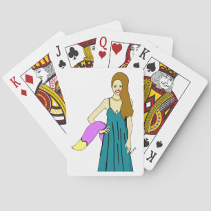 schlaues Mädchen Spielkarten