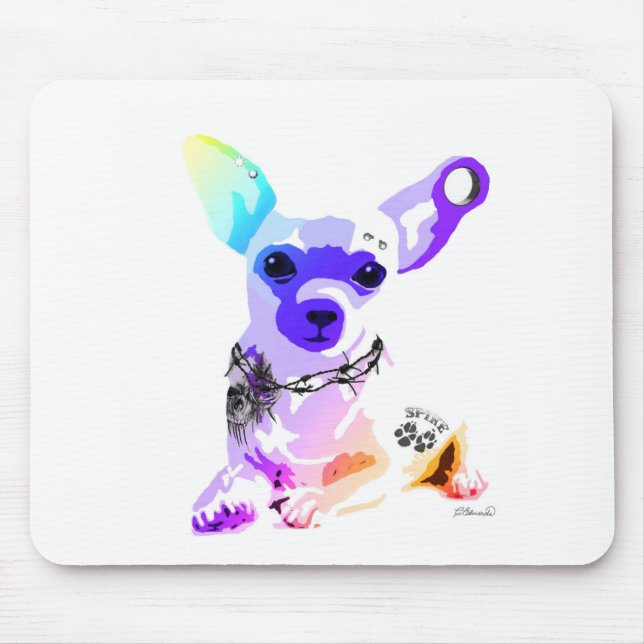 Schlecht an das Knochen Chihuahua Mousepad (Vorne)
