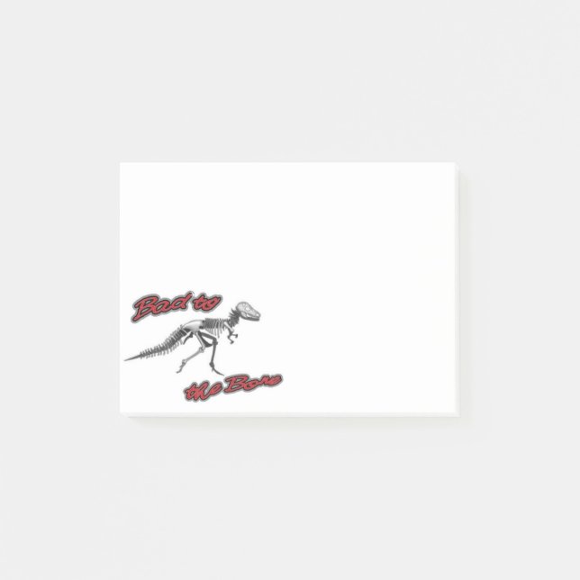 Schlecht bis zum Knochen-Dino-Knochen Post-it Klebezettel (Vorderseite)