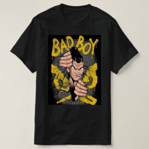 Schlecht-Boy-Graffiti-Art-Anime-Charakter durchbri T-Shirt