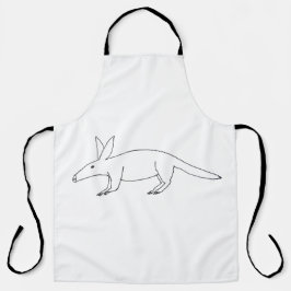Schlecht gezeichnet Aardvark-Schürze Schürze
