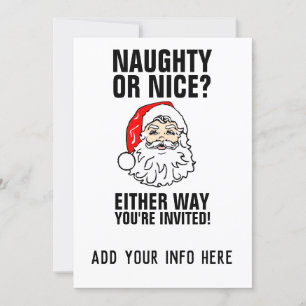 SCHLECHT ODER BRAVE? WEIHNACHTSPARTY-EINLADUNGEN EINLADUNG