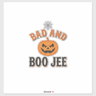 Schlecht und Boo Jee Halloween-Kürbis-Grafik_1 Aufkleber