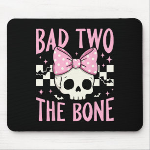 Schlecht zwei Knochenkumpen mit rosa Bow zu Hallow Mousepad