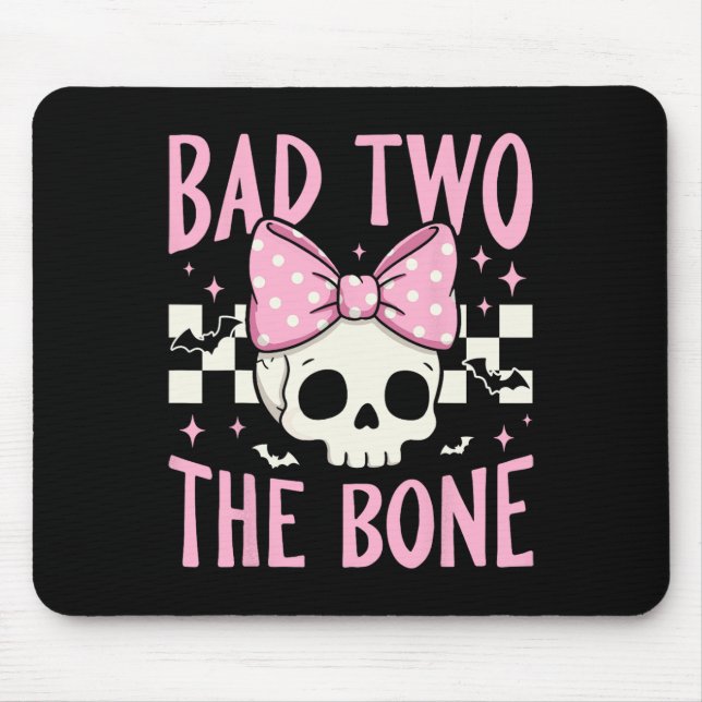 Schlecht zwei Knochenkumpen mit rosa Bow zu Hallow Mousepad (Vorne)