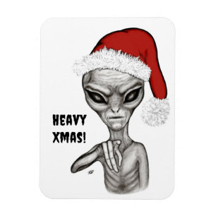 Schlechte Alien, schwere Weihnachten! Magnet