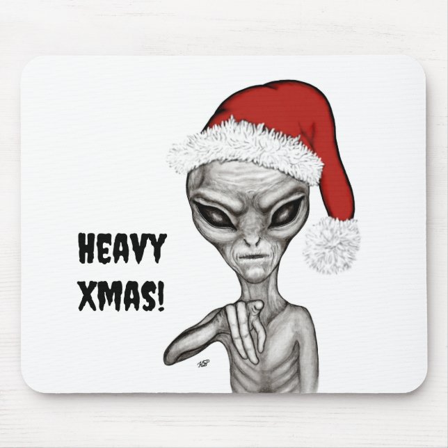 Schlechte Alien, schwere Weihnachten! Mousepad (Vorne)