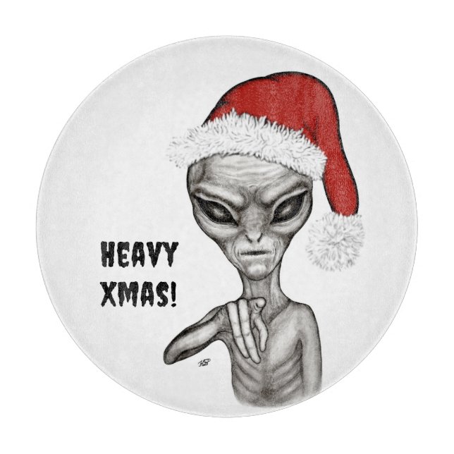 Schlechte Alien, schwere Weihnachten! Schneidebrett (Vorderseite)