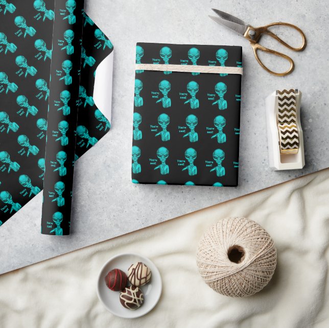 Schlechte Alien, Sie sind als Nächstes dran! Geschenkpapier (Handwerk)