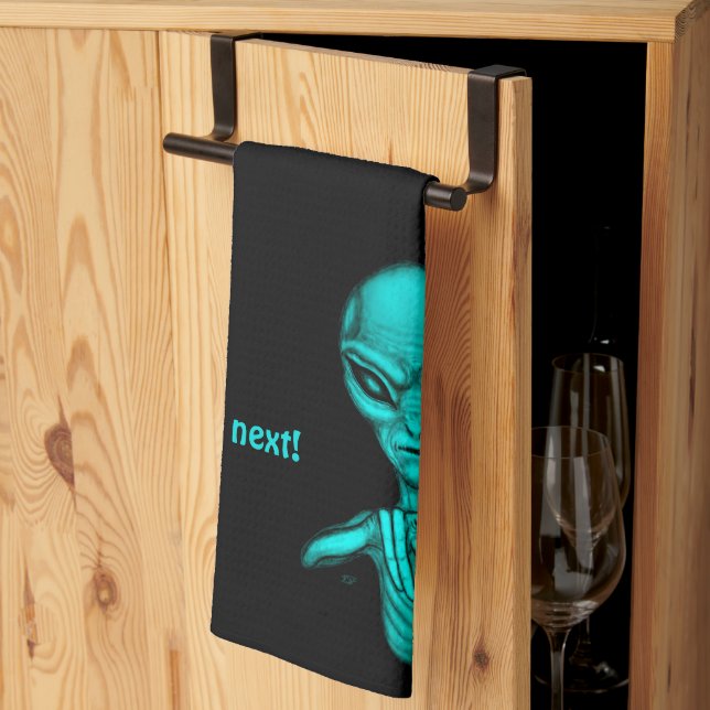 Schlechte Alien, Sie sind als Nächstes dran! Geschirrtuch (Drittel gefaltet)