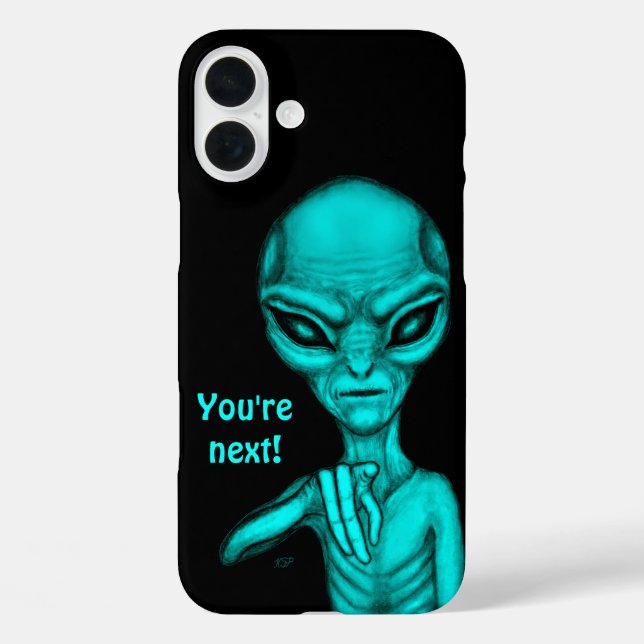 Schlechte Alien, Sie sind als Nächstes dran! iPhone 16 Plus Hülle (Rückseite)