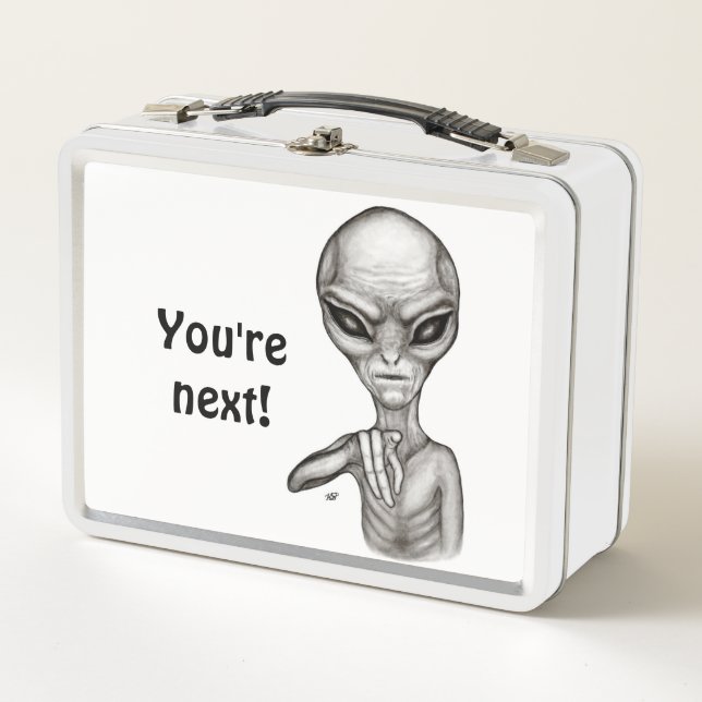 Schlechte Alien, Sie sind als Nächstes dran! Metall Brotdose (Vorderseite)