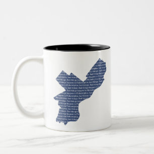 Schlechte Dinge geschehen in Philadelphia: Kartenf Zweifarbige Tasse