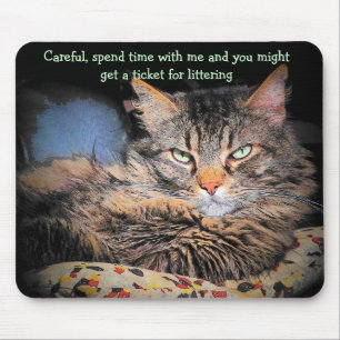 Schlechte Katze Sprüche #3 Mousepad