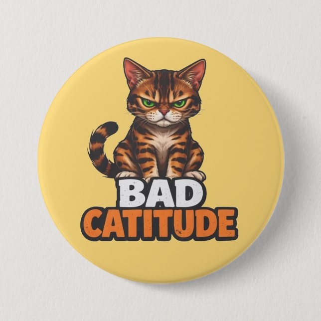 Schlechte Katzigkeit Button (Vorderseite)
