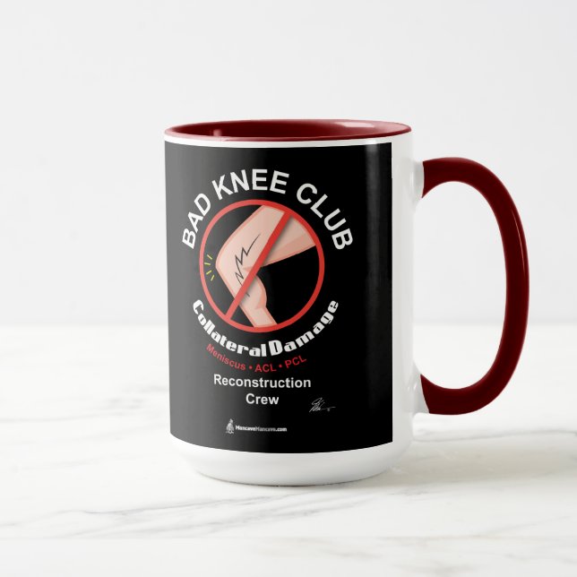 Schlechte Knie-Verein-Kaffee-Tasse Tasse (Rechts)