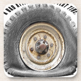 Schlechte Lage wie flacher Tritt Getränkeuntersetzer