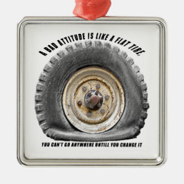 Schlechte Lage wie flacher Tritt Silbernes Ornament