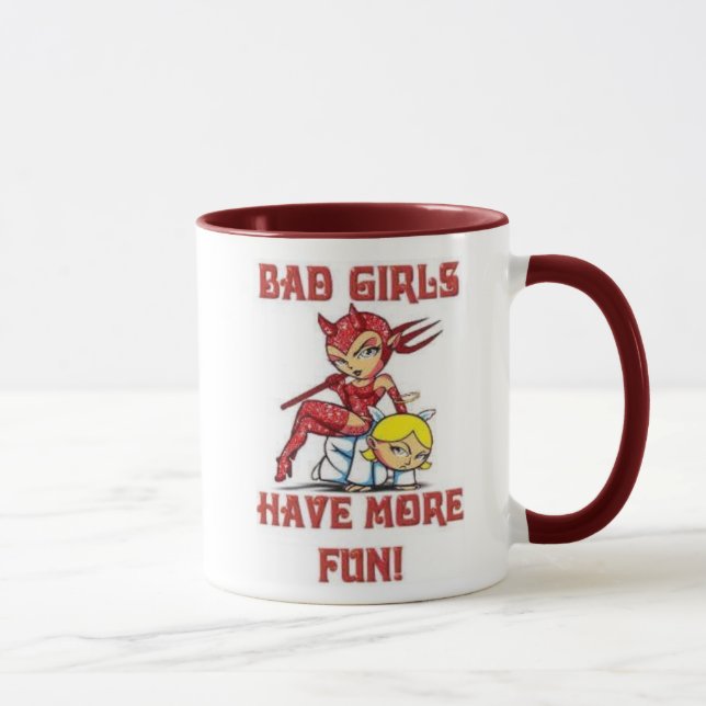 Schlechte Mädchen haben mehr Spaß-Kaffee-Tasse Tasse (Rechts)
