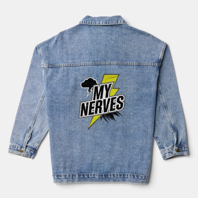 Schlechte Nerven: stark Bleibe Jeansjacke (Rückseite)