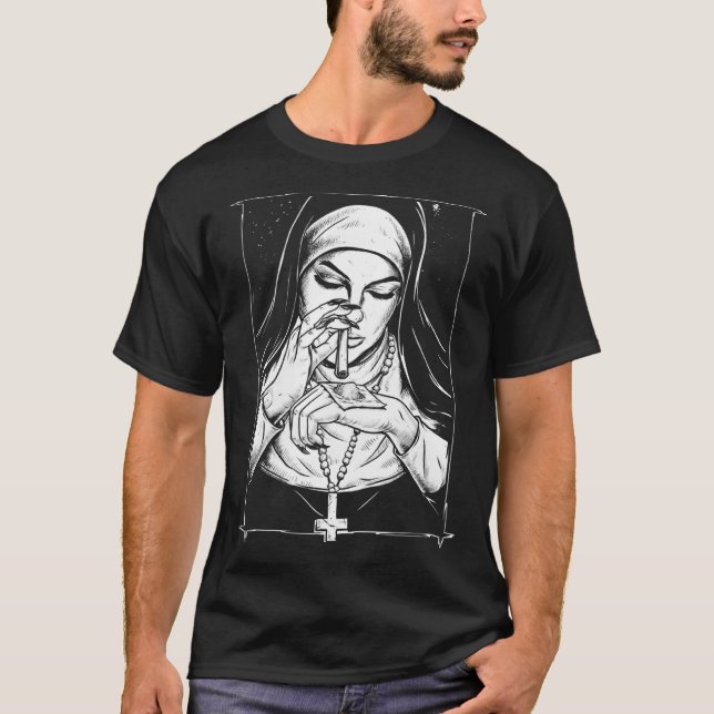 schlechte religiöse Nonnen T-Shirt (Vorderseite)