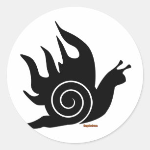 Schlechte Schnecke Runder Aufkleber