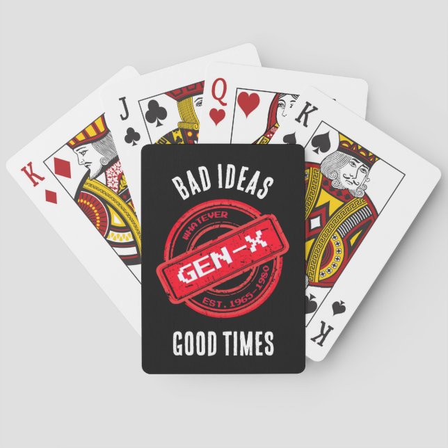 Schlechte Vorstellungen Gutes Times-Card-Set Spielkarten (Rückseite)