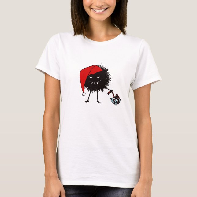 Schlechte Weihnachtswanzen-öffnendes Geschenk T-Shirt (Vorderseite)