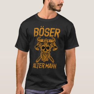 Schlechter alter Mann Schädel Viking Valhalla T-Shirt