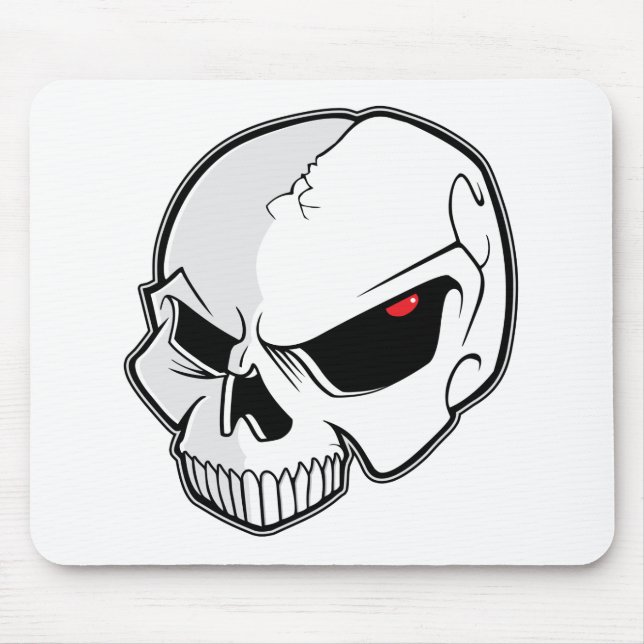 Schlechter blutroter Augapfel-Schädel Mousepad (Vorne)