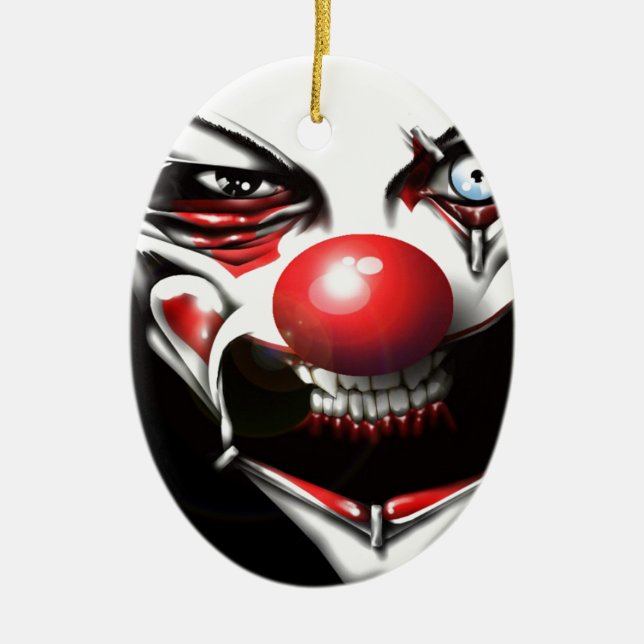 Schlechter Clown Keramikornament (Vorne)