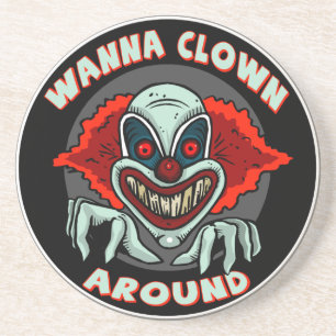 Schlechter Clown-Sandstein-Untersetzer Getränkeuntersetzer
