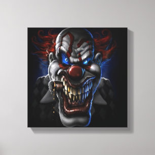 Schlechter Clown und Zigarre Leinwanddruck