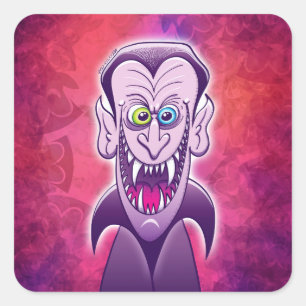 Schlechter Dracula Quadratischer Aufkleber