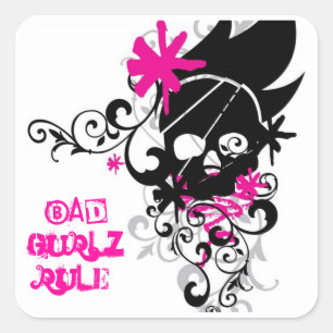 Schlechter Gurlz Regel-Quadrat-Aufkleber Quadratischer Aufkleber