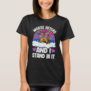 Schlechter Hetero Und Ich Stehe Bi Es Katze Bisexu T-Shirt