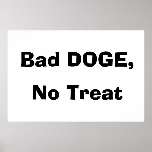 Schlechter Hund, keine Leckerei Poster (Vorne)