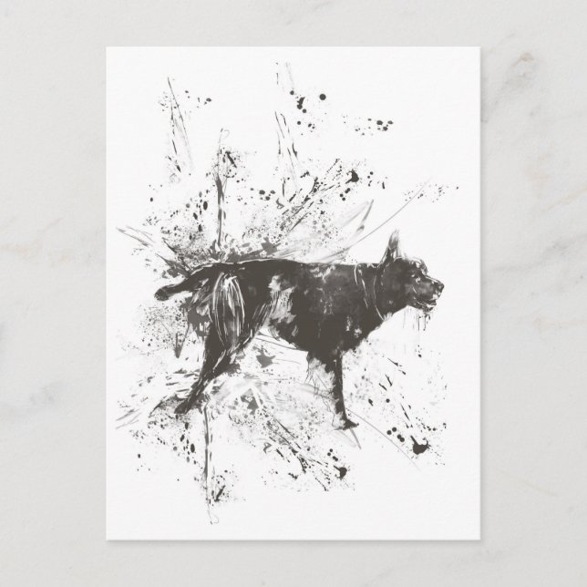 Schlechter Hund Postkarte (Vorderseite)