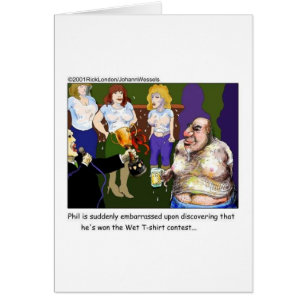 Schlechter Nasser T-Shirt-Wettbewerb Lustige Carto
