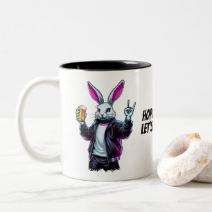 Schlechter Osterhase! Frohe Ostern, Lasst uns Spaß Zweifarbige Tasse