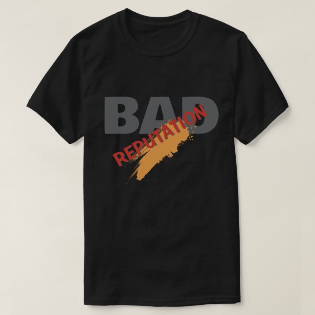 Schlechter Ruf / Minimalistischer moderner Plain  T-Shirt (Design vorne)