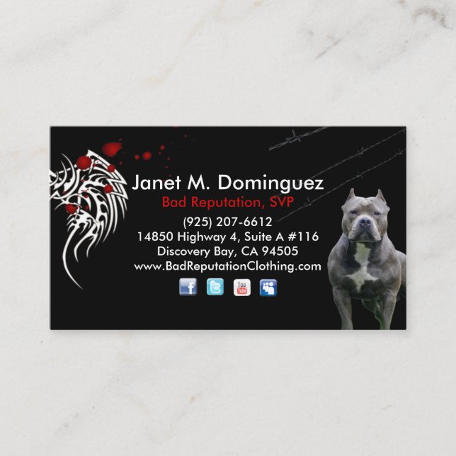 Schlechter Ruf SVP-Visitenkarten Visitenkarte (Vorderseite)