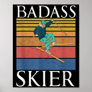 Schlechter Skifahrer Schnee Wintersport Skifahrer Poster