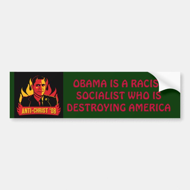 Schlechter sozialistischer Obama Autoaufkleber (Vorne)